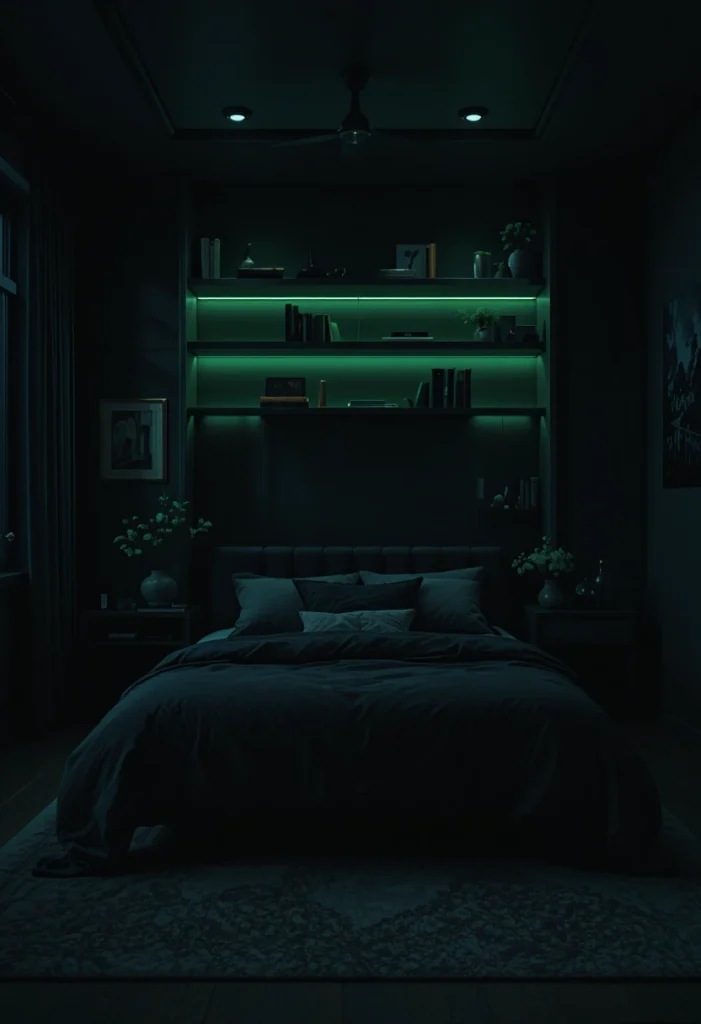 Blackout with Green Glow