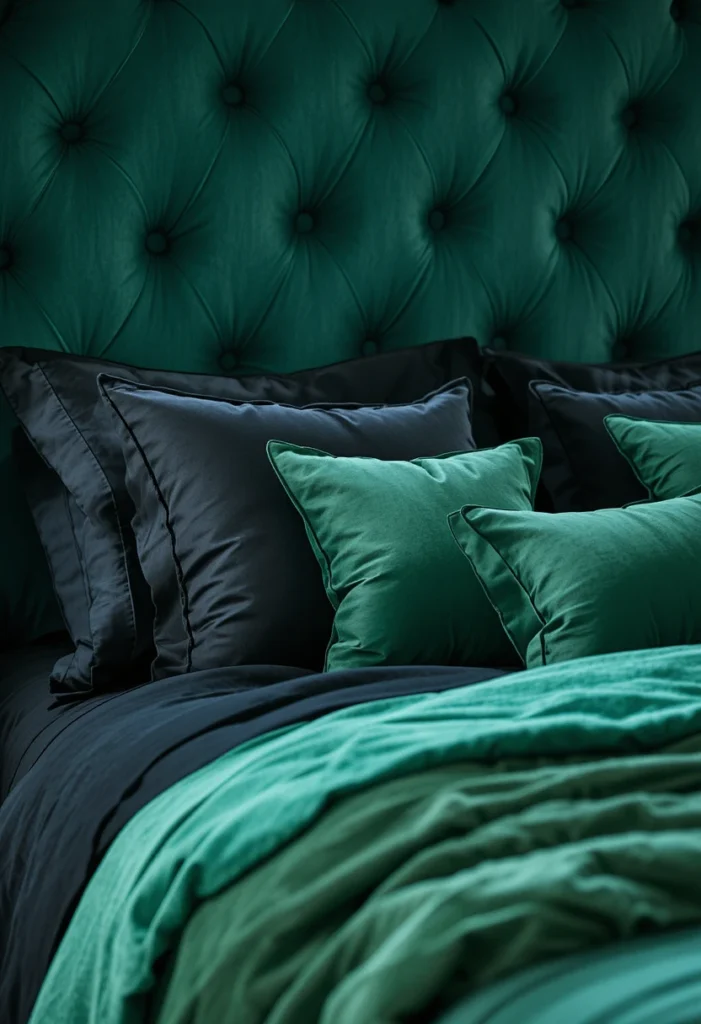 Emerald Tufted Headboard