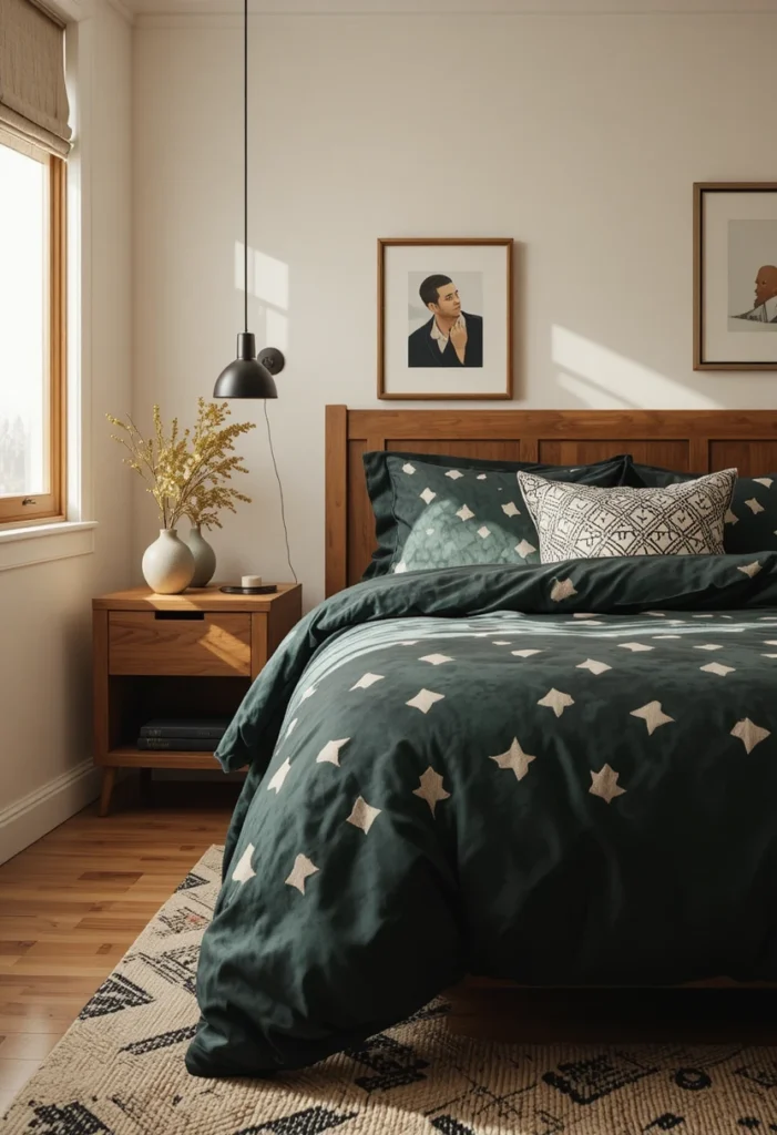 Geometric Patterns in Black and Green