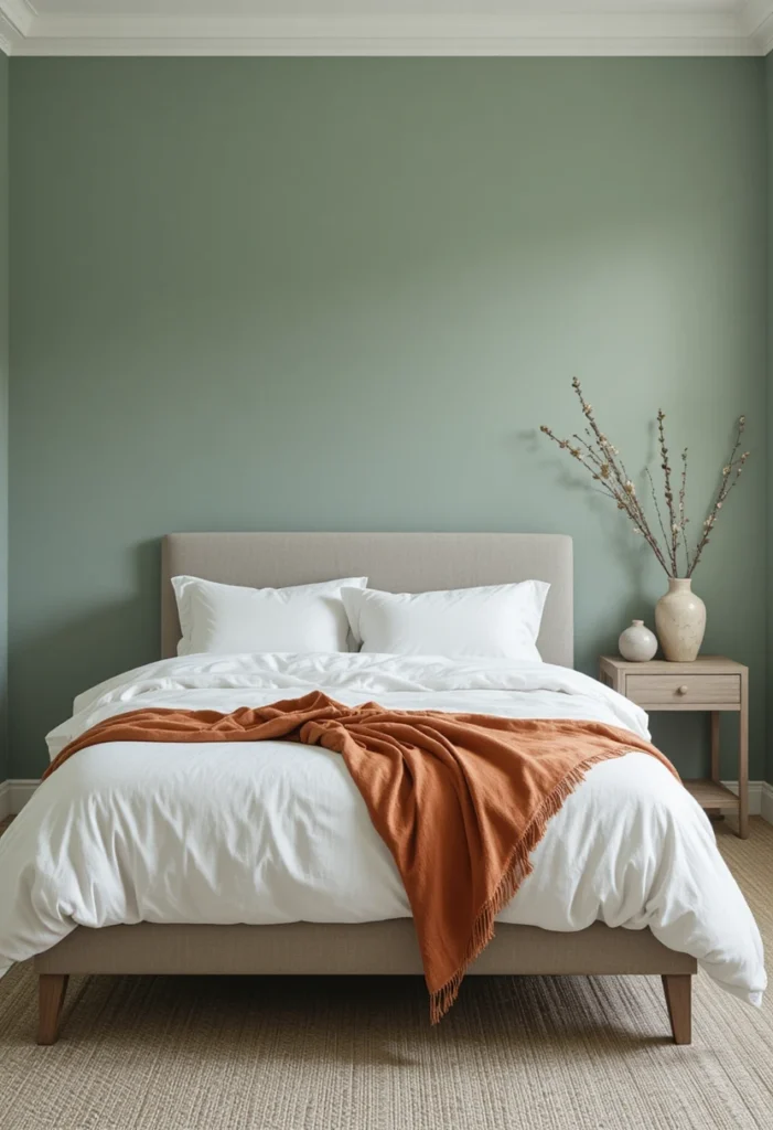 Minimalist Green with Rust Pop