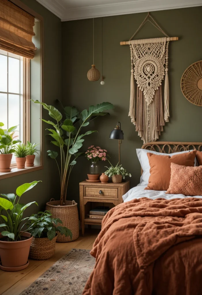 Olive Green and Rust Boho Vibes