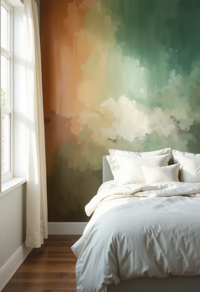 Rust and Green Ombre Effect