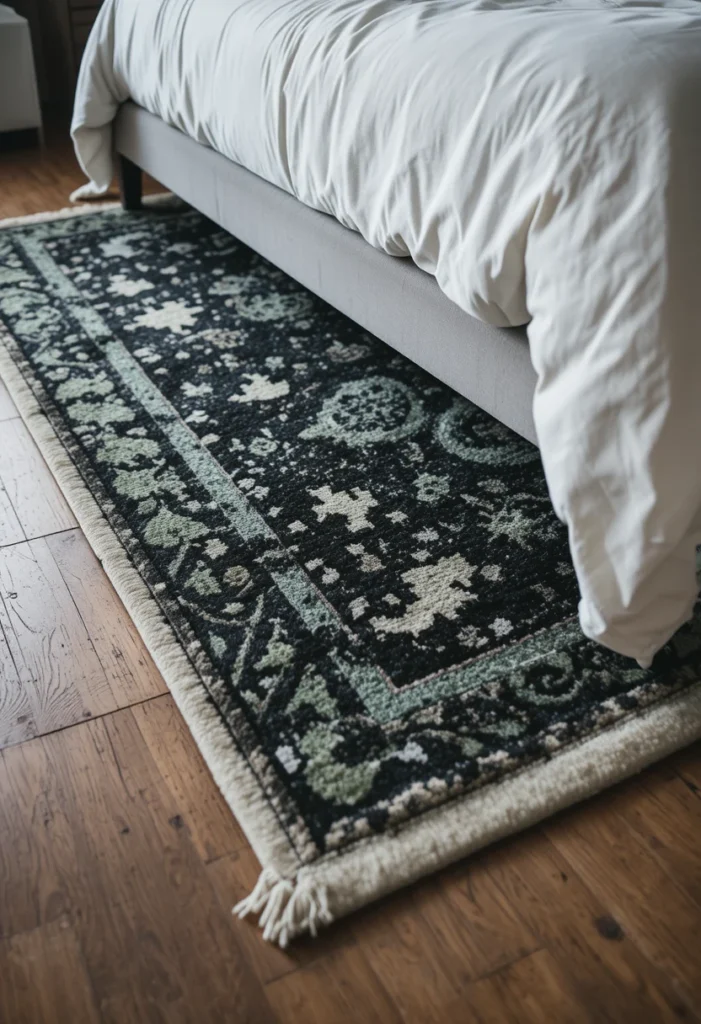 Statement Rug in Black and Green