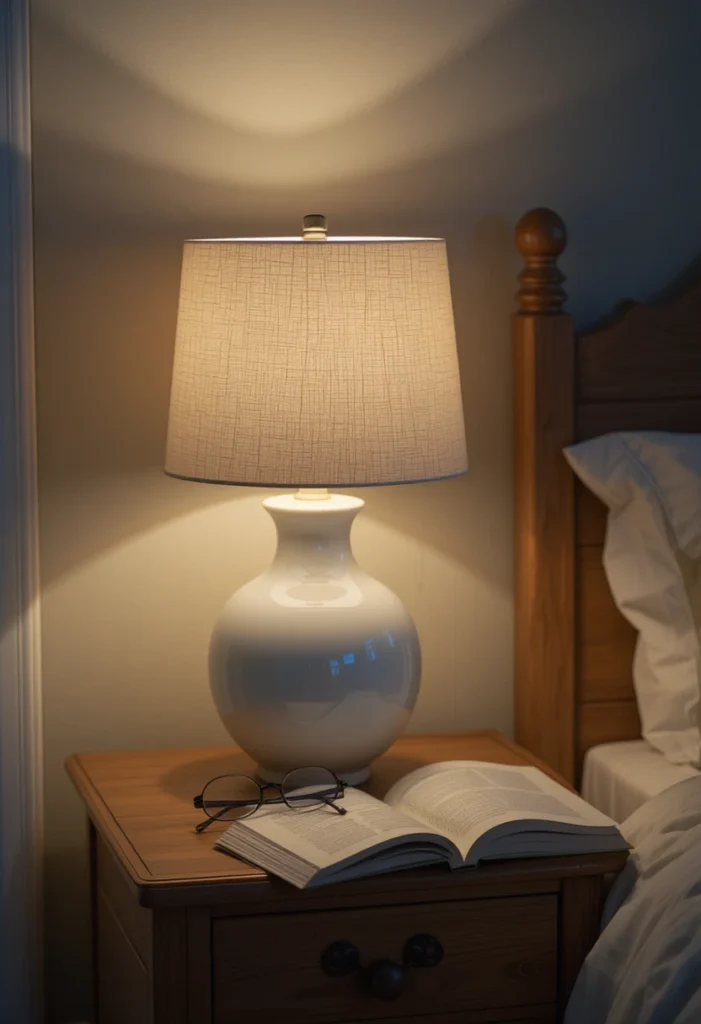 Use White Bedside Lamps