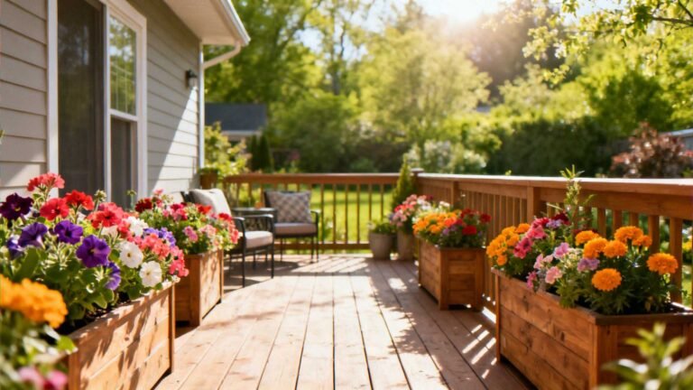 16 Easy Deck Rail Planter Flower Ideas for a Fresh, Lush Deck