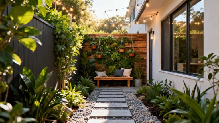 Creative Side Yard Ideas Narrow Between House and Fence to