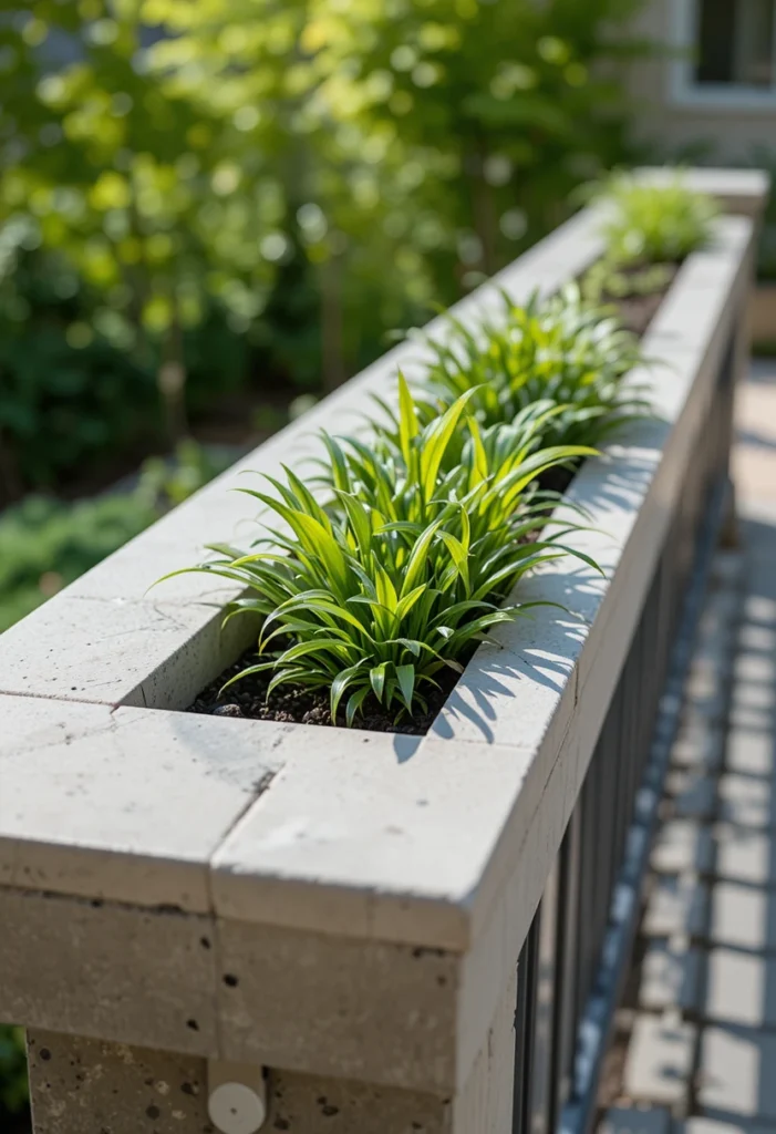  Built-In Railing Cap Planters
