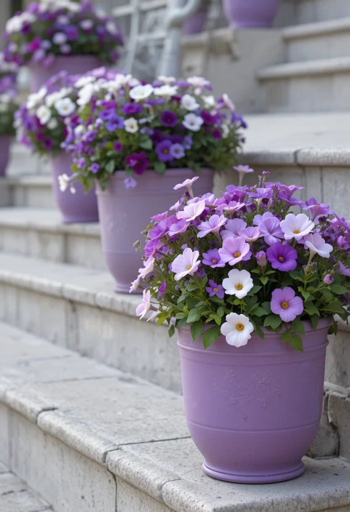 Color-Coordinated Flower Displays