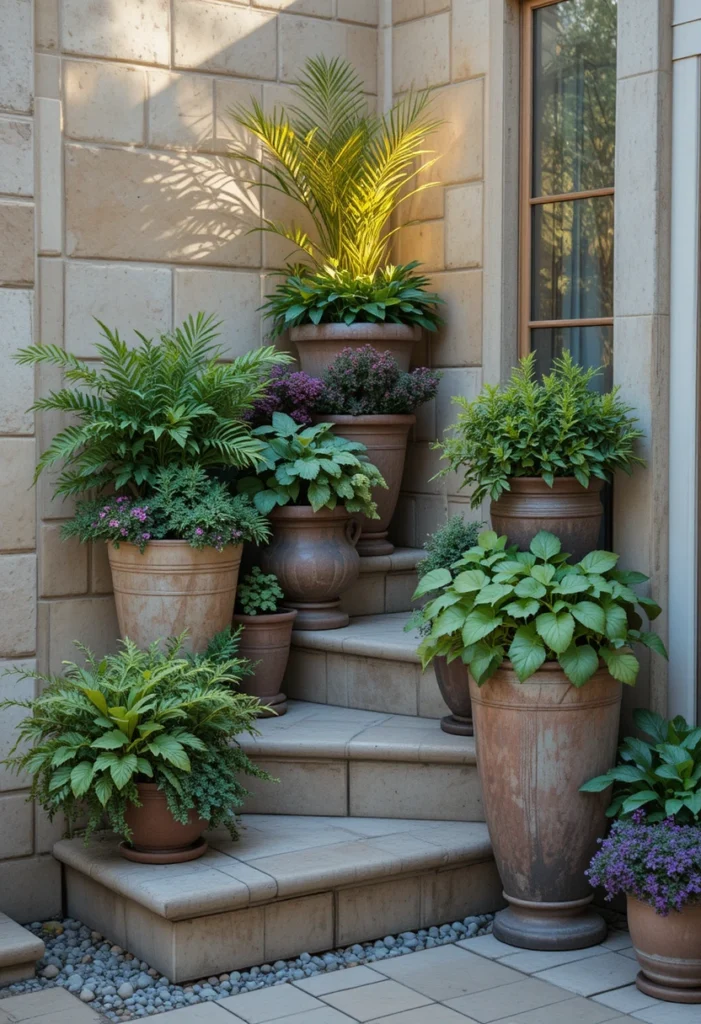 Corner Cascade Planters