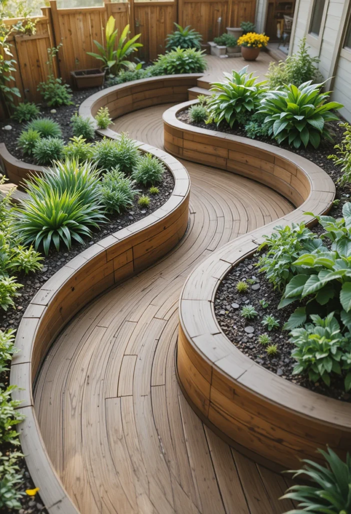 Create Curved Garden 