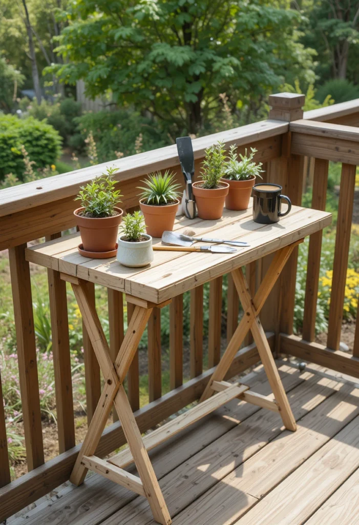 Fold-Down Potting Tables