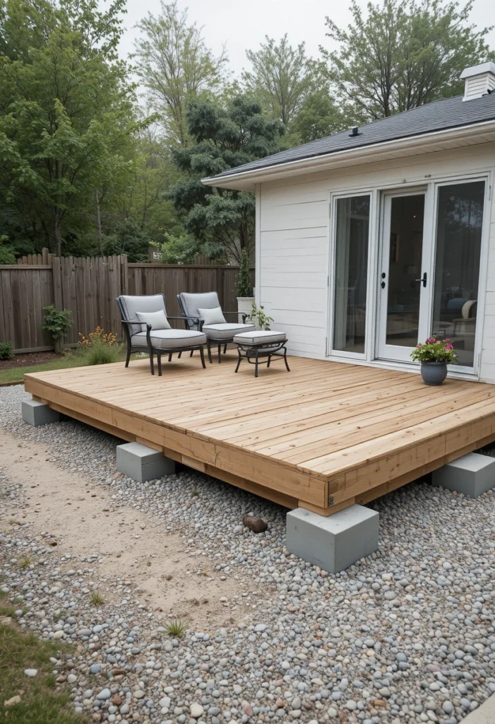 Gravel-Based Floating Deck