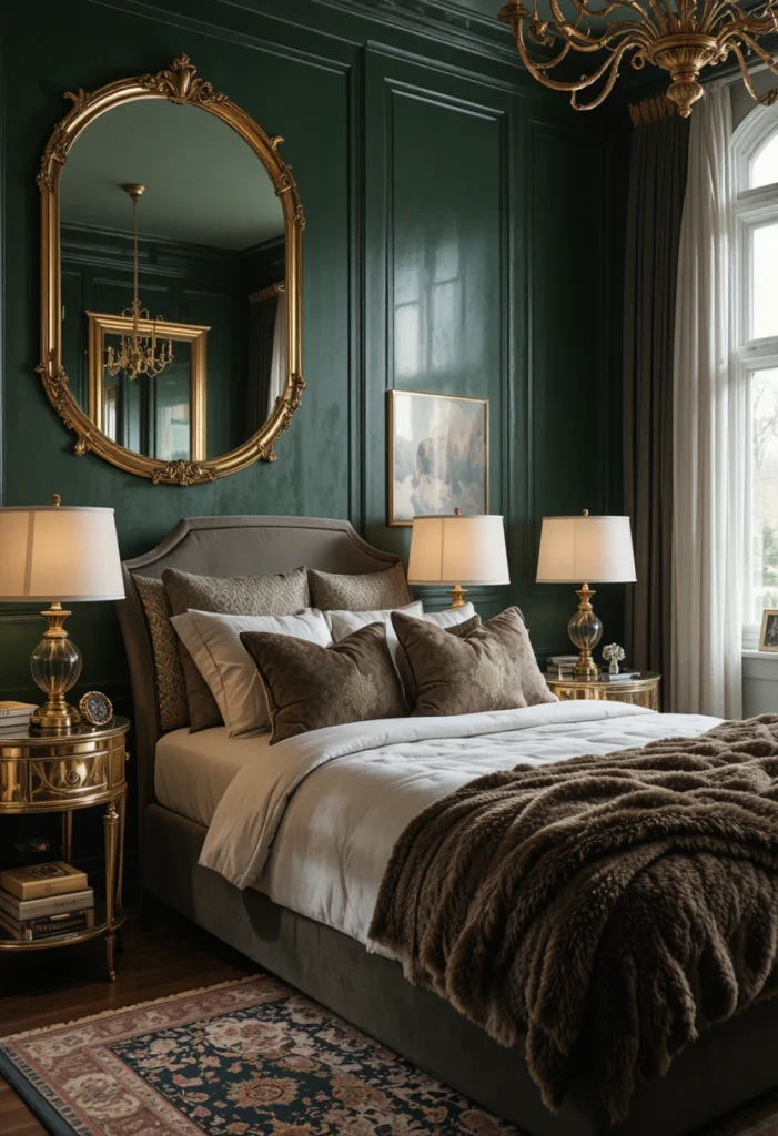 Green and Metallic Glam