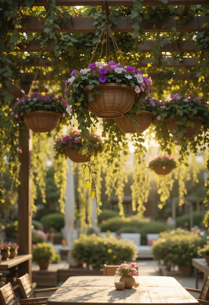 Hanging Baskets Overhead