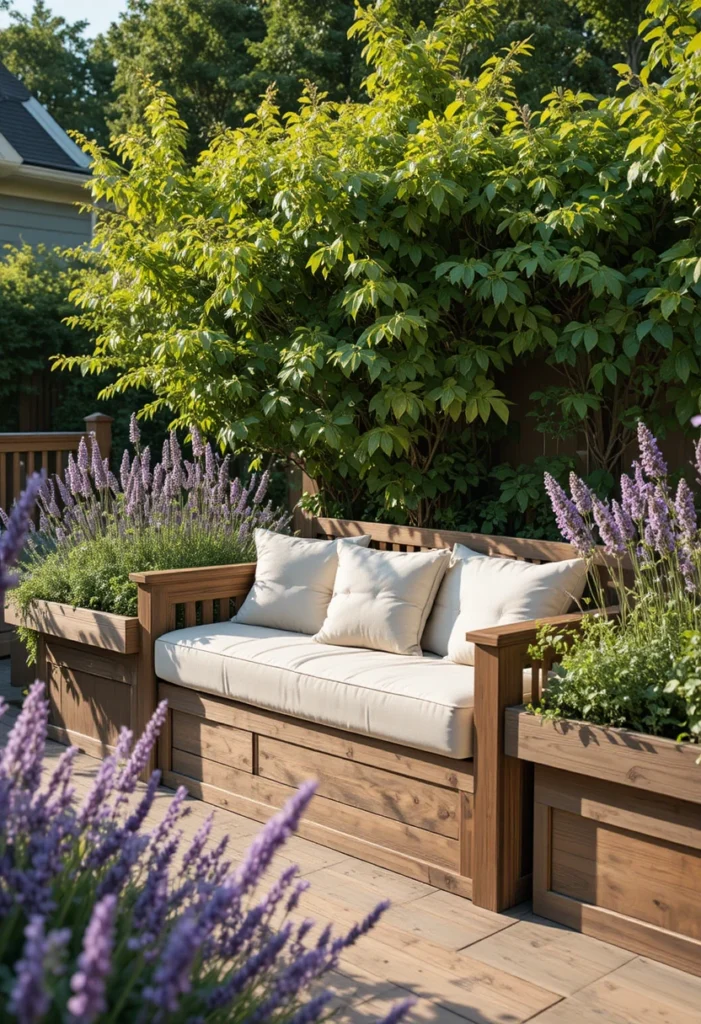 Integrated Seating Within Landscaping
