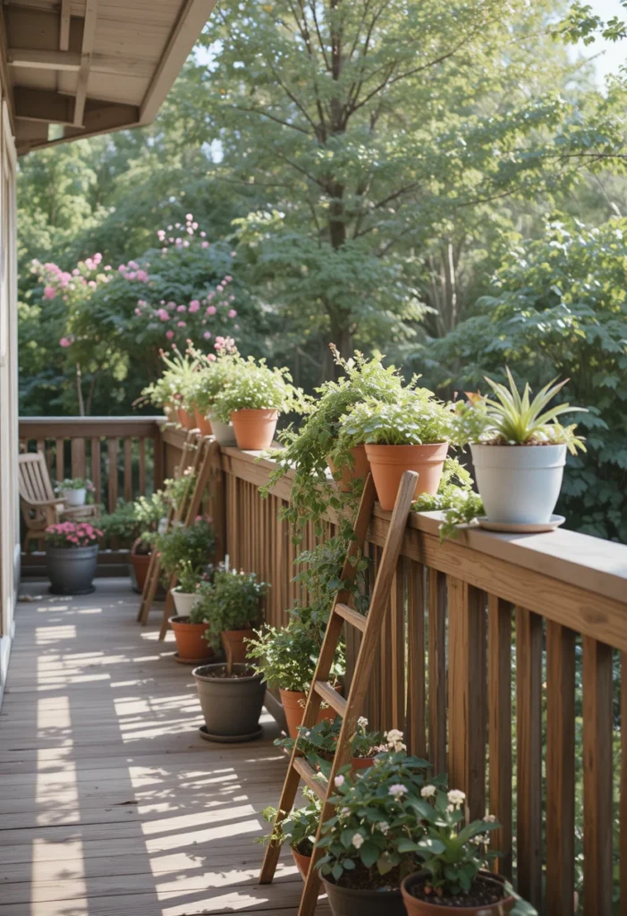 . Ladder Shelf Planters