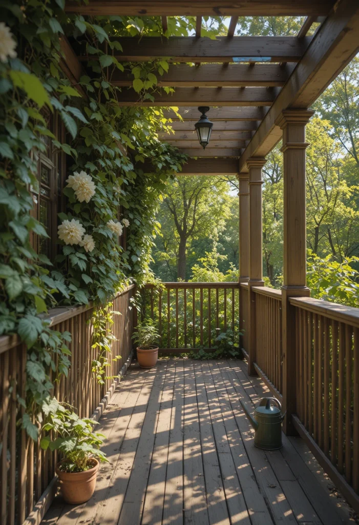 Lattice Skirting with Climbing Vines