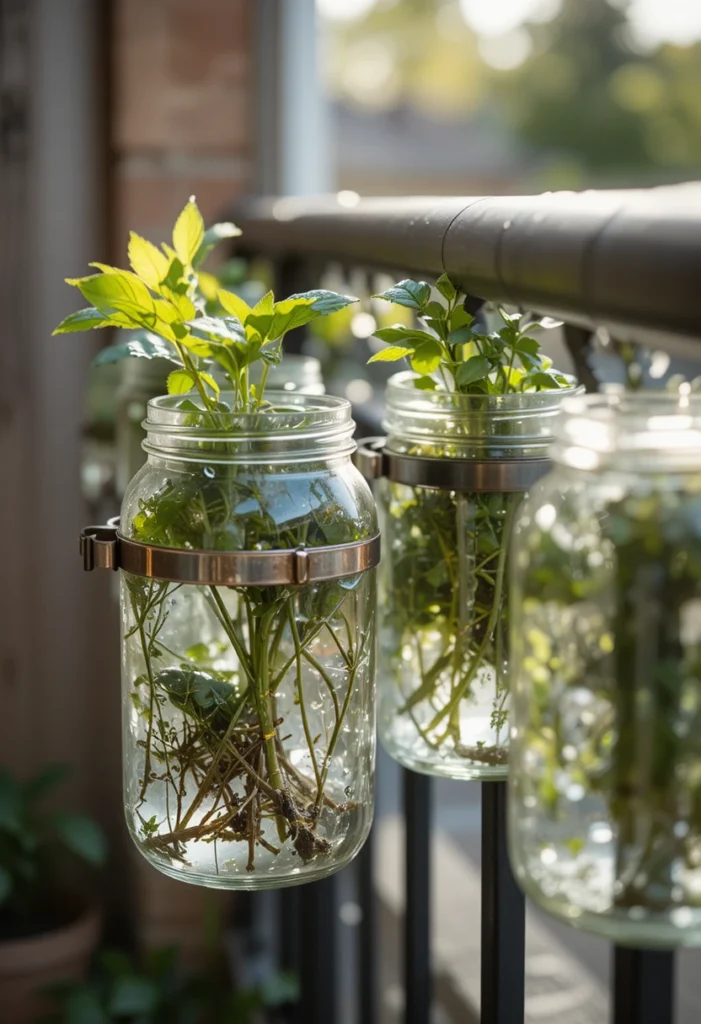 Mason Jar Herb Garden