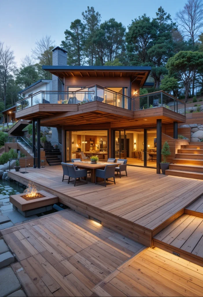 Multi-Level Floating Deck