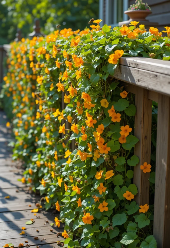 Nasturtium Waterfall Effect