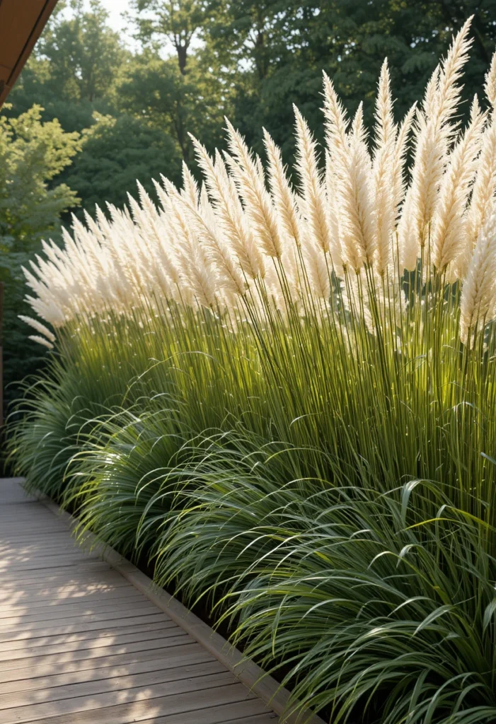 Privacy Screening with Tall Grasses