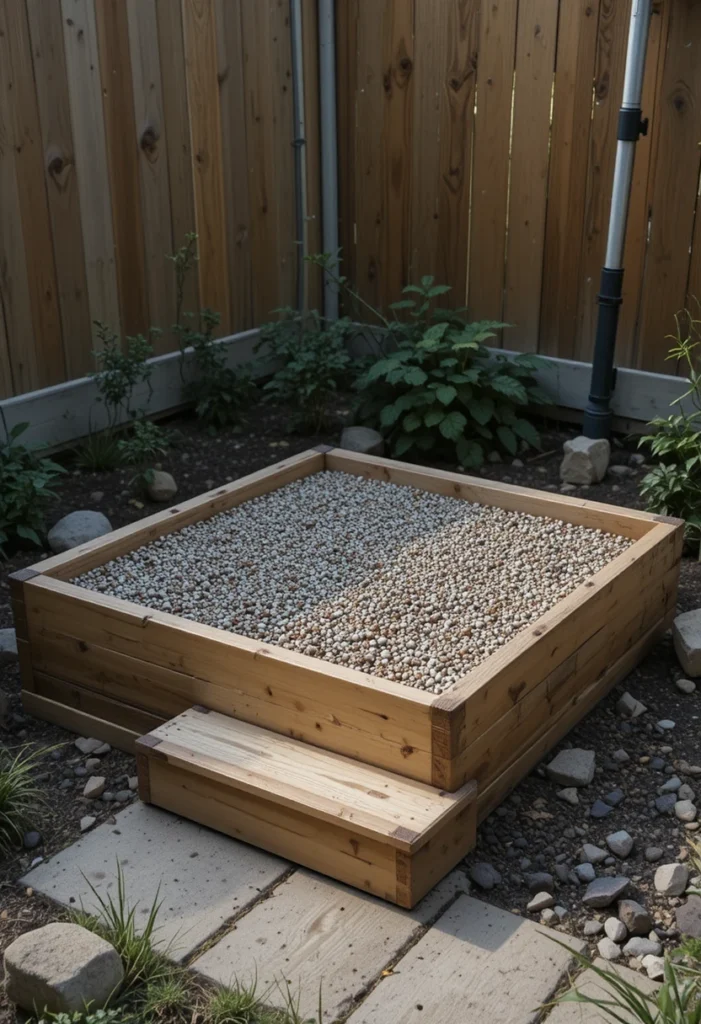 Raised Platform Potty Area