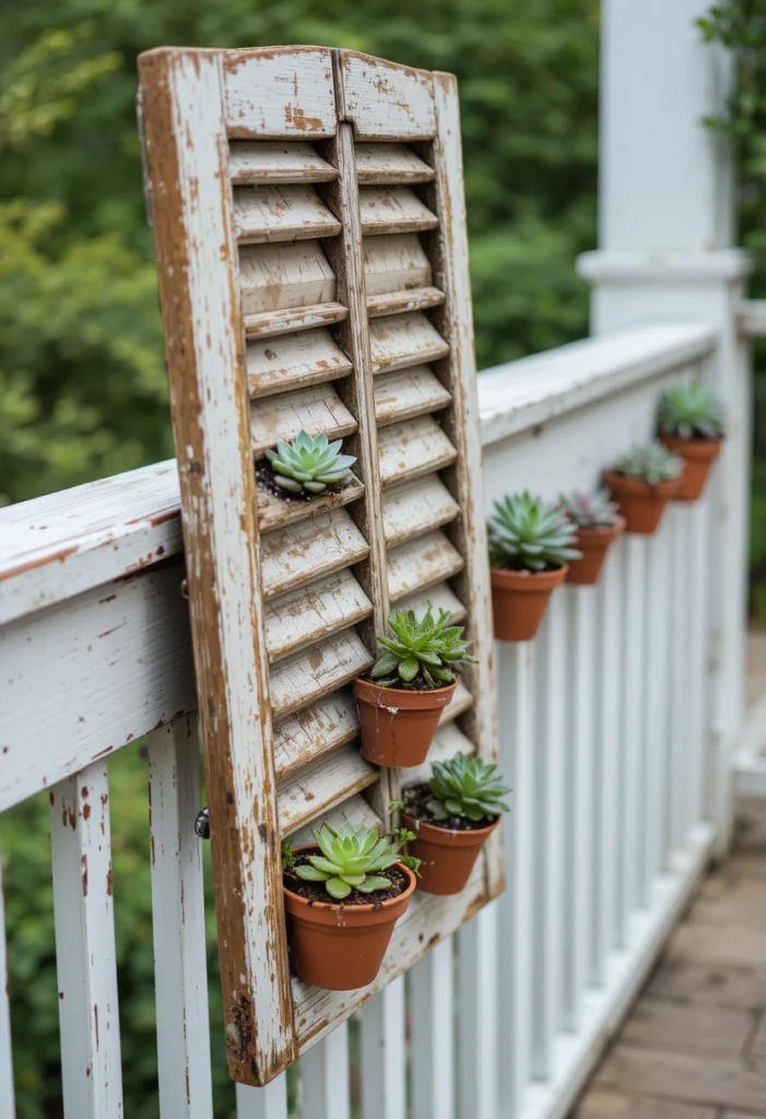 Reclaimed Shutter Planters