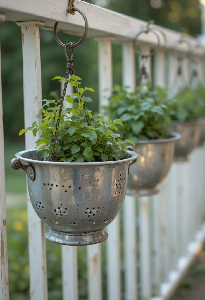 Repurposed Colander Garden