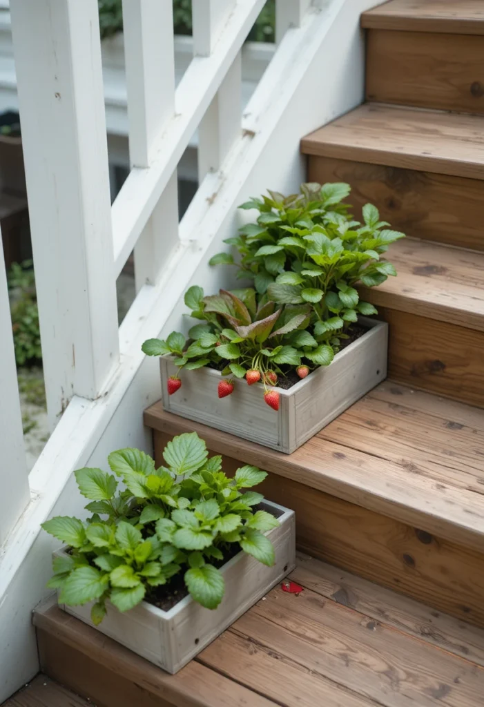 Riser-Mounted Narrow Planters