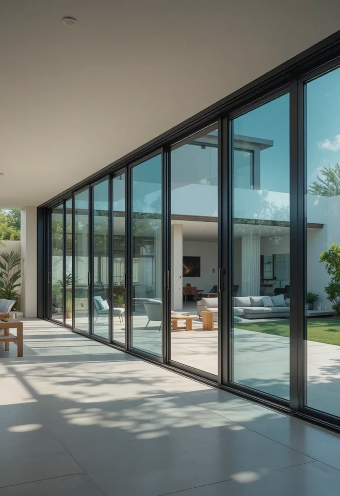Sliding Glass Walls with Integr