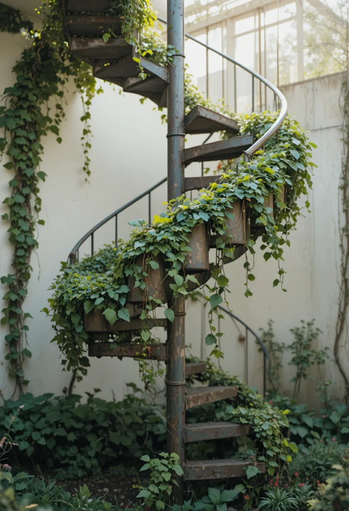 Spiral Stair Planters