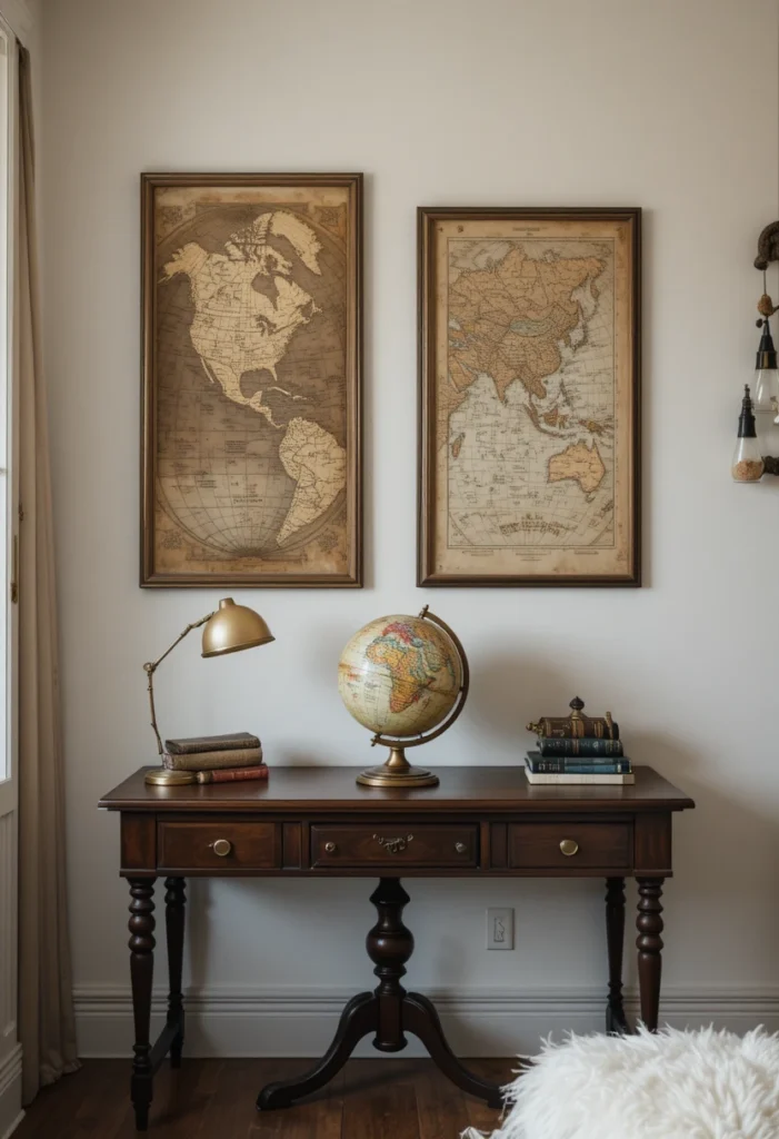 Vintage Globes and Maps