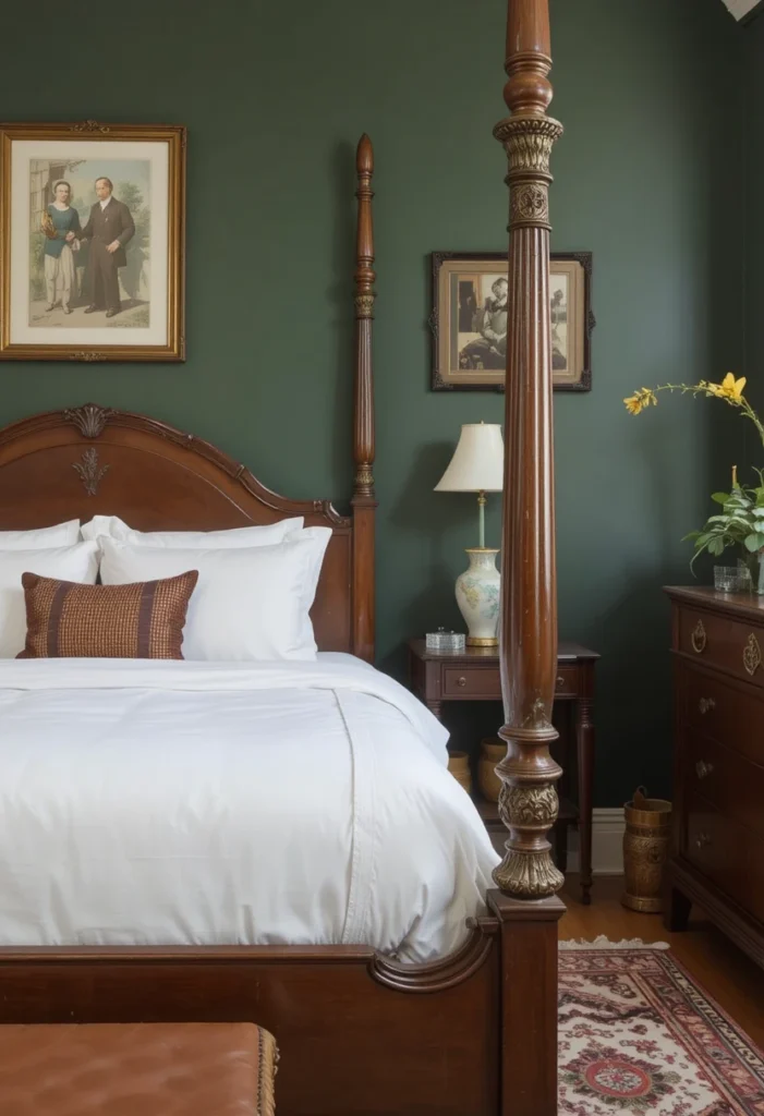 Vintage Green Bedroom Vibes