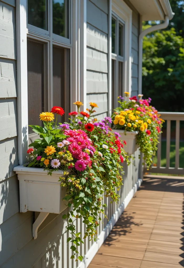 Window Boxes on Deck Rails