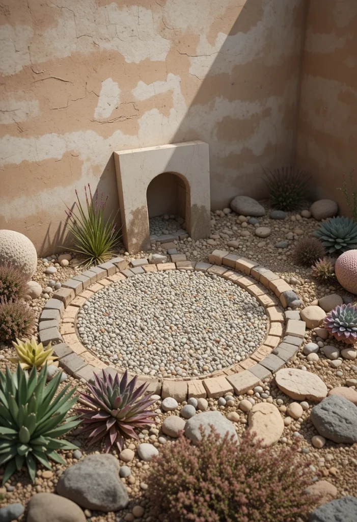 Xeriscaped Potty Garden