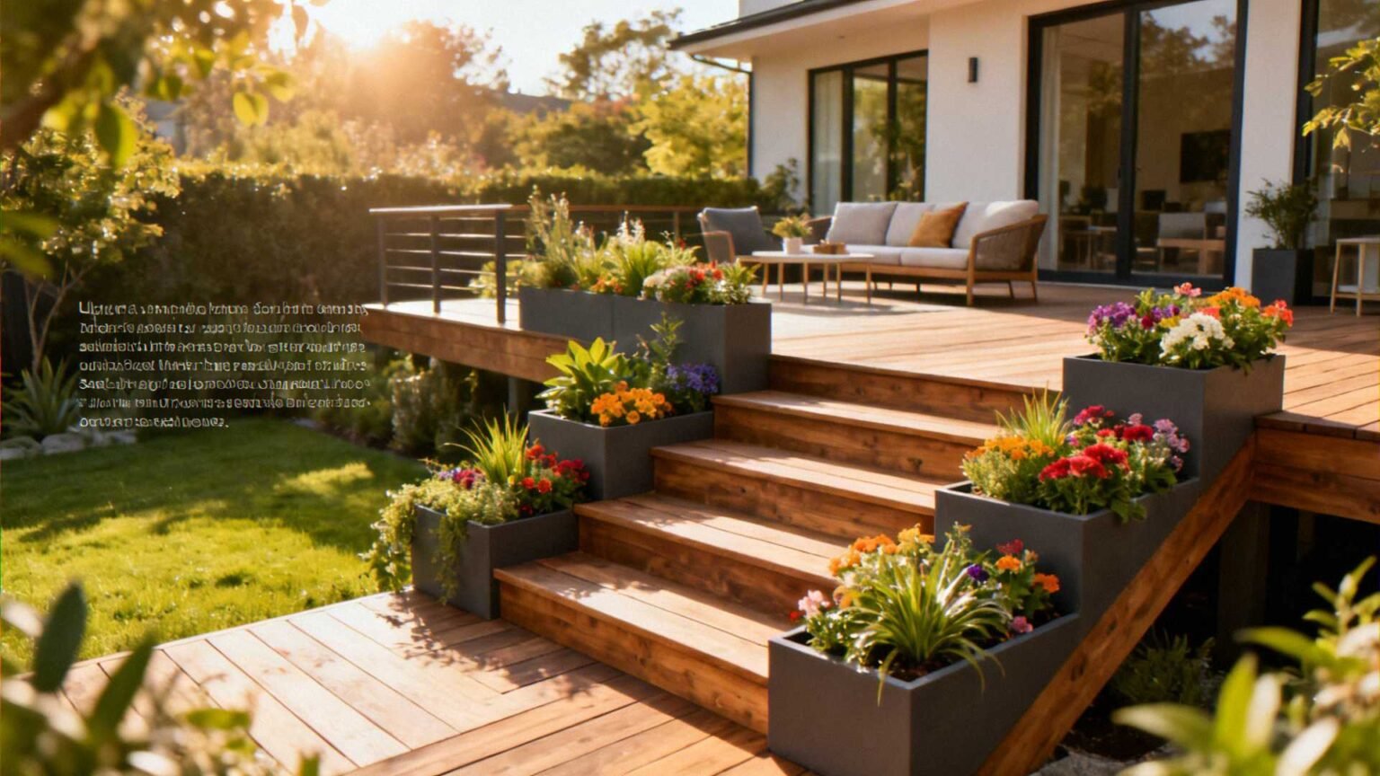 21 Deck Stairs With Planters
