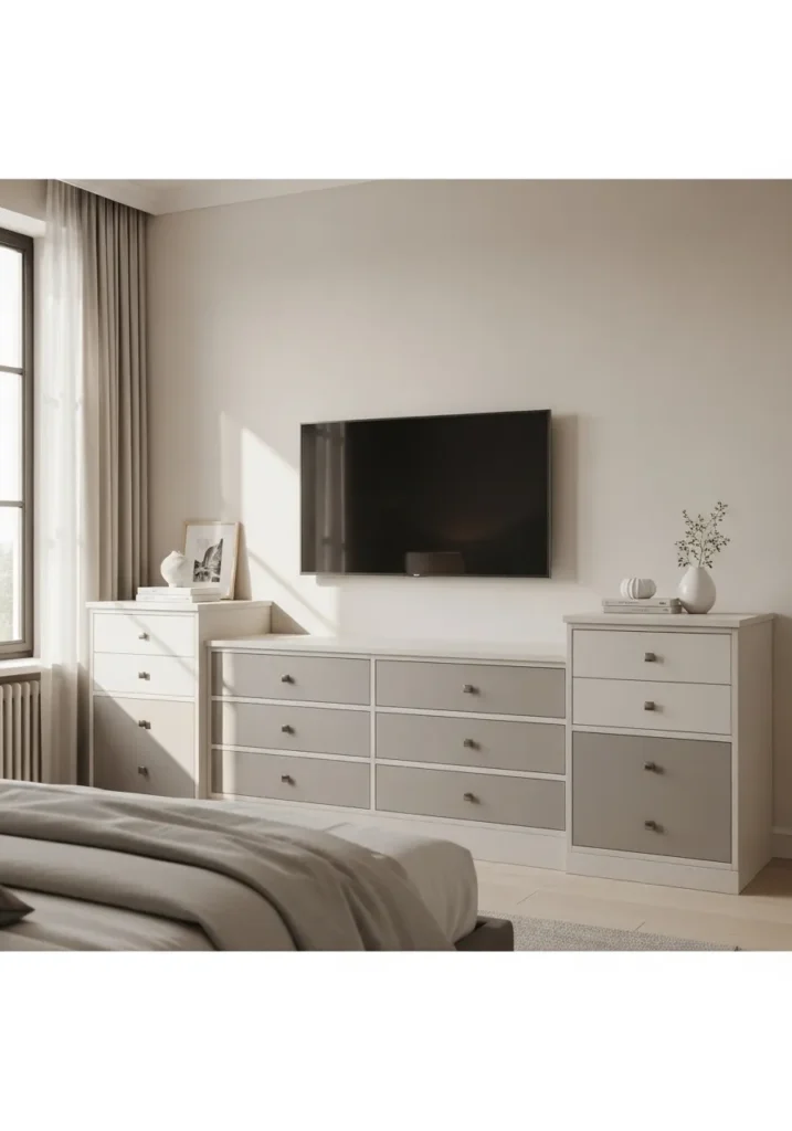 Drawer Units Flanking TV