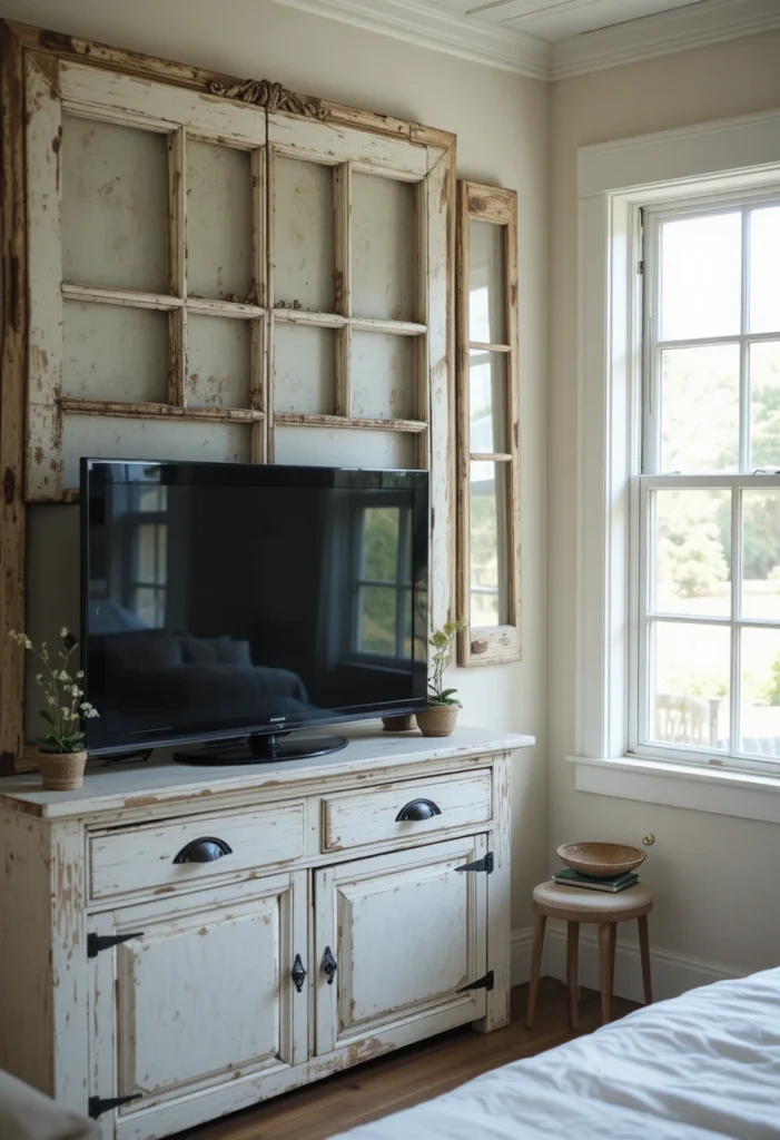 Vintage Window Frame Display