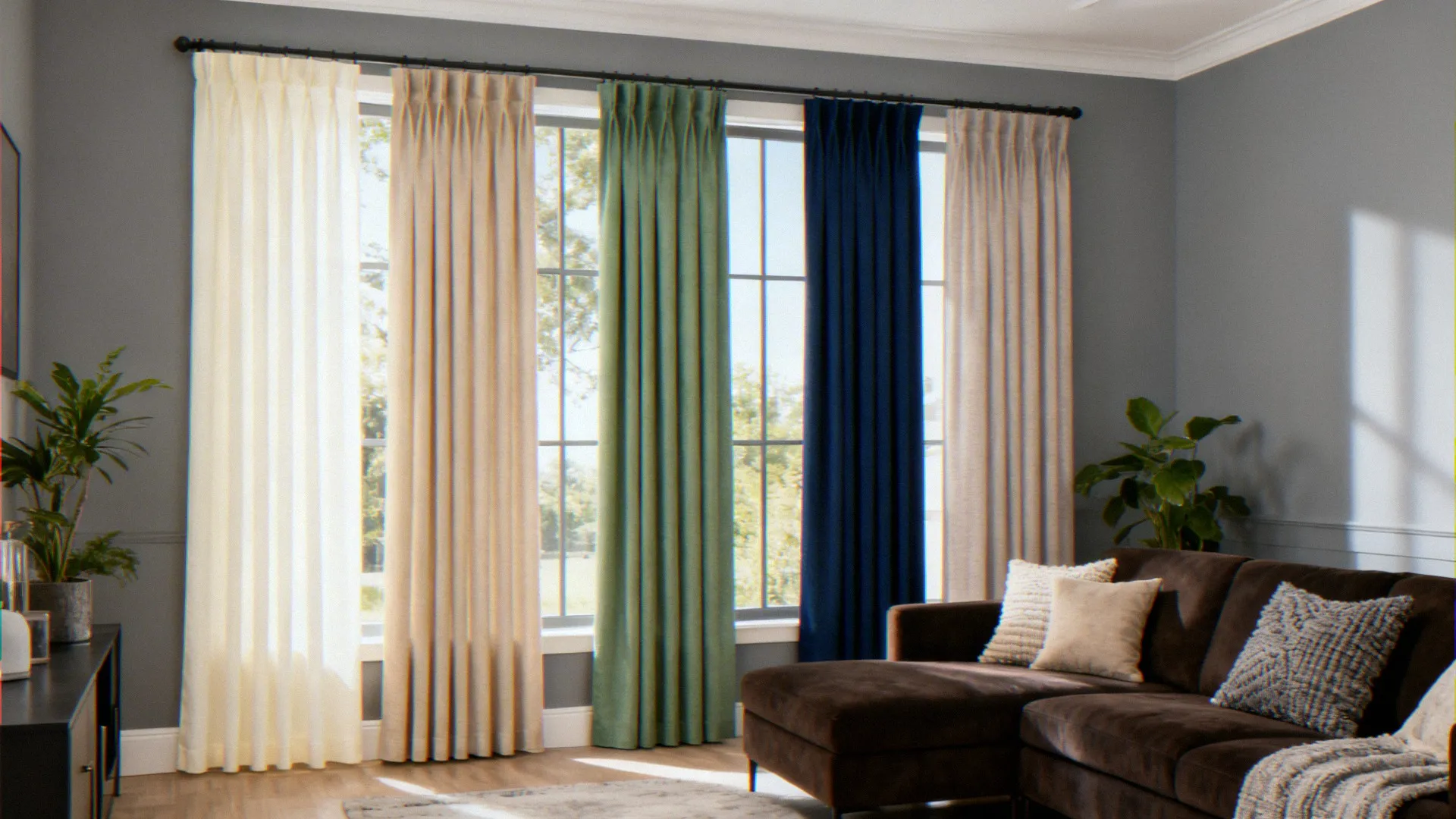 10 Best Curtain Colors for Agreeable Gray Walls and Dark Brown Furniture
