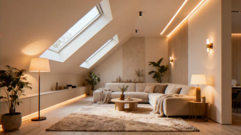25 Smart Ways to Light a Living Room With Sloped Ceilings and No Overhead Wiring