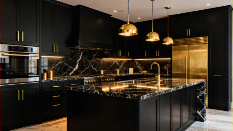 35 TOP Black And Gold Kitchen Ideas