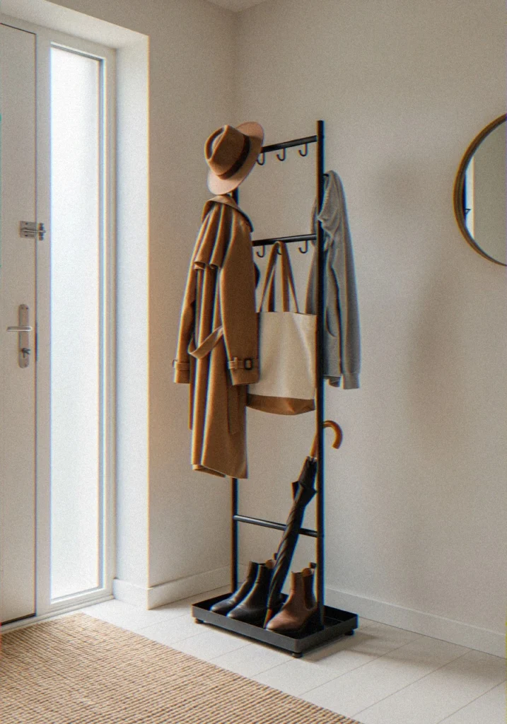 A Freestanding Coat Tree W