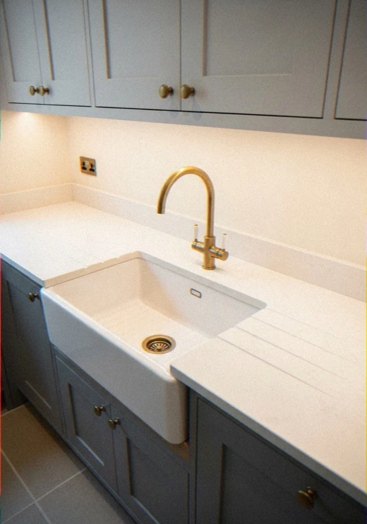 A Utility Sink With a Flush-In