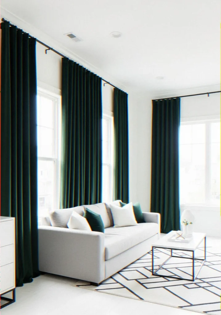 Best Curtain Color for White Walls Living Room