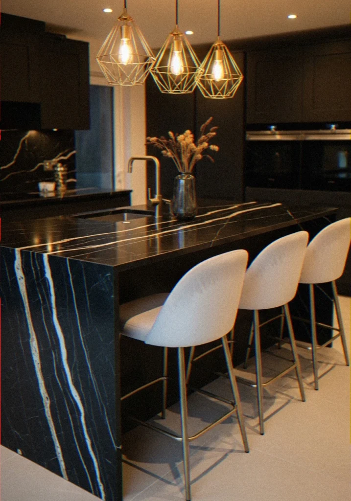 Black Cabinetry with Nat