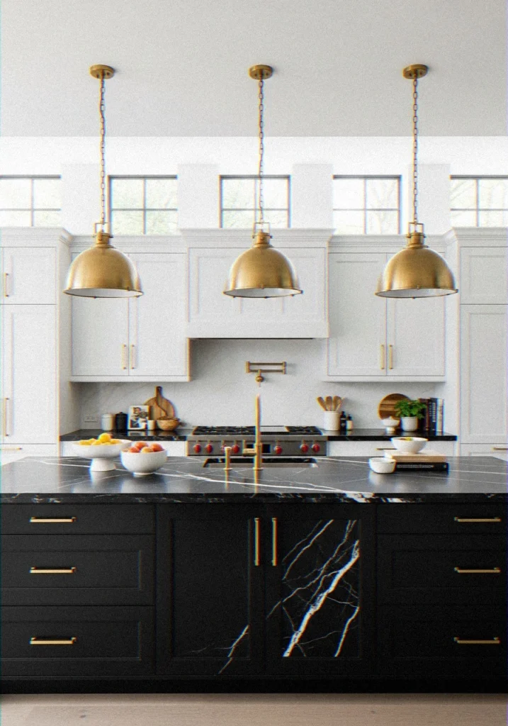 Black and Gold Kitchen 