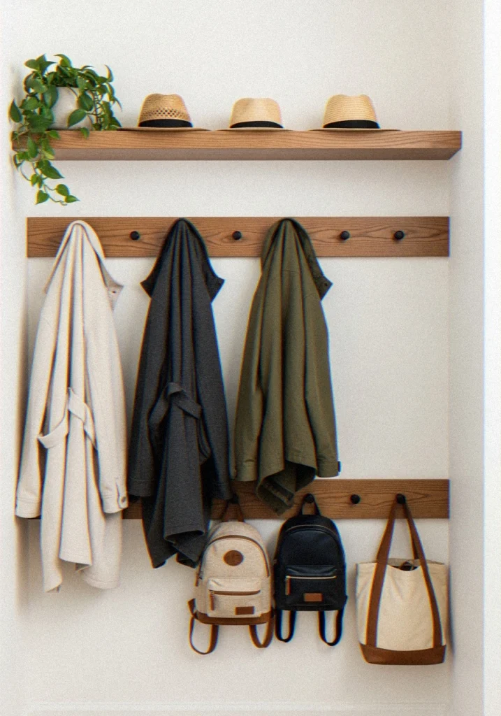 Coat Rail + Shelf