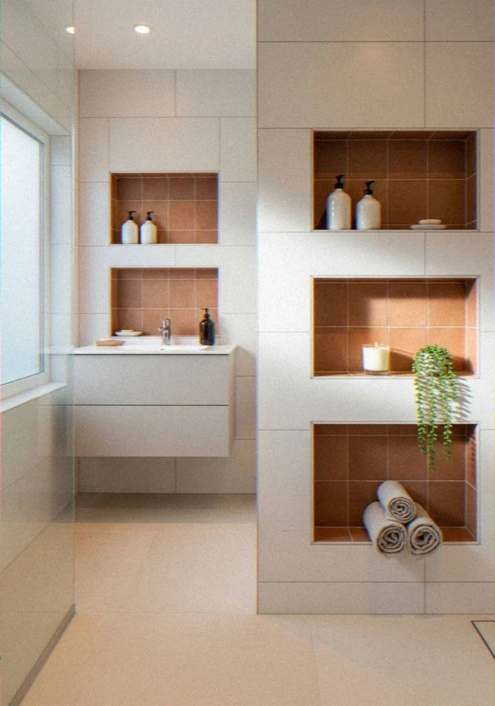 Cut Recessed Shelving Into th