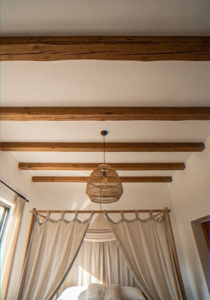 Exposed Wooden Ceiling Beams