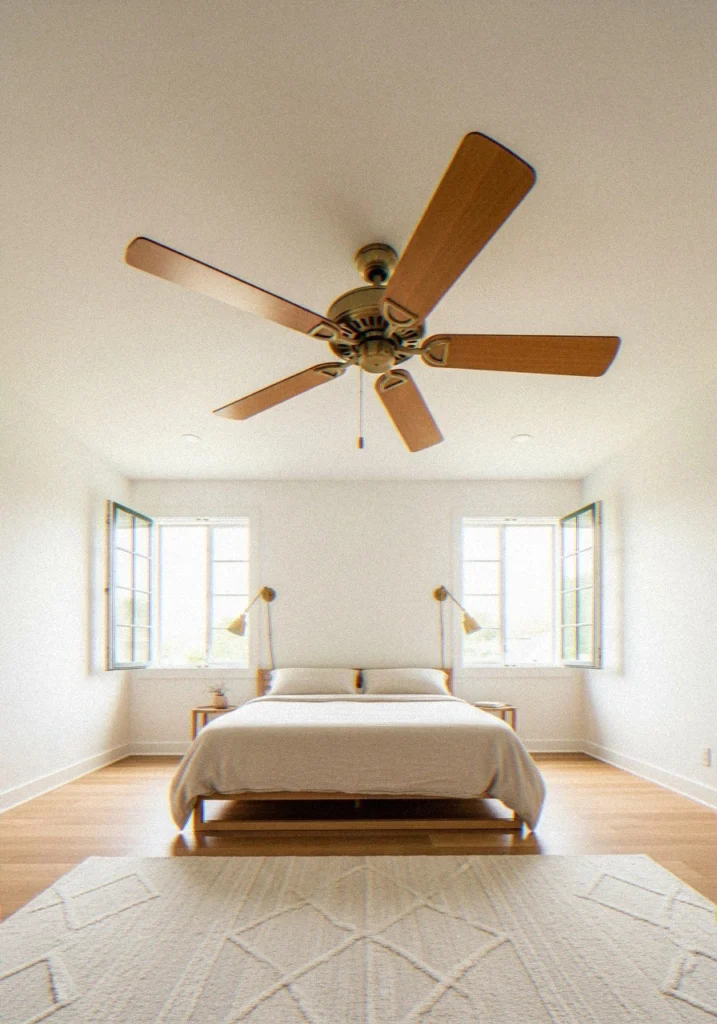Golden Yellow Ceiling Fan